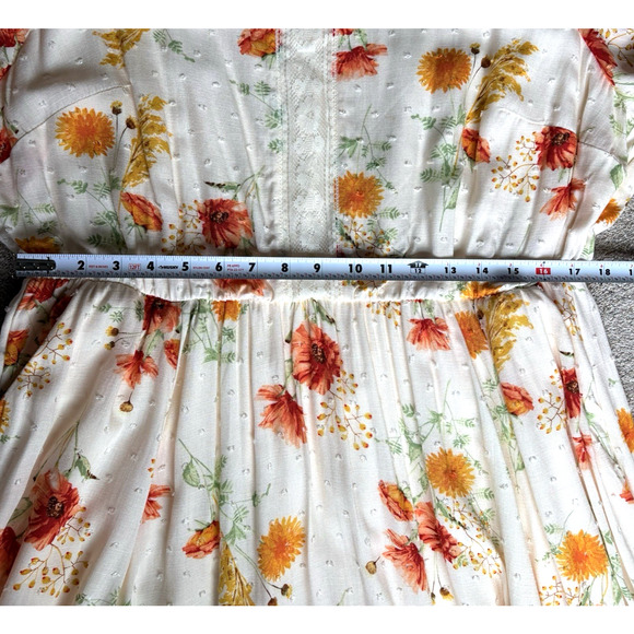 TORRID Floral Lace Swiss Dot Mini Dress Lined Plus Size 2X | 18-20 | Torrid 2 - Picture 13 of 16